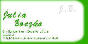 julia boczko business card